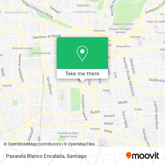 Pasarela Blanco Encalada map