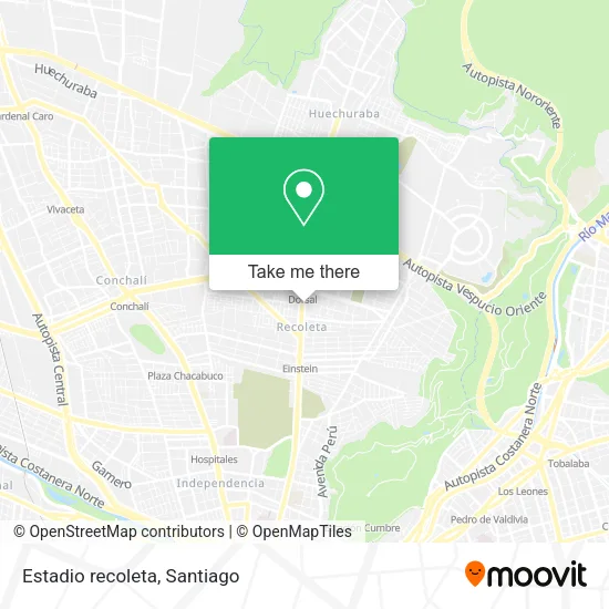 Estadio recoleta map