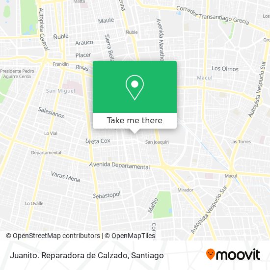 Mapa de Juanito. Reparadora de Calzado