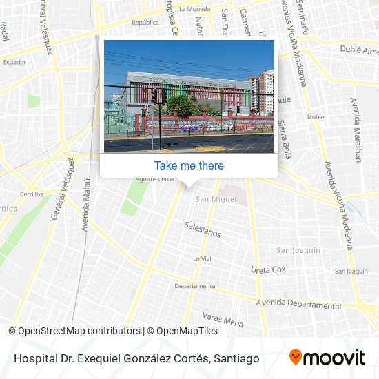 Mapa de Hospital Dr. Exequiel González Cortés