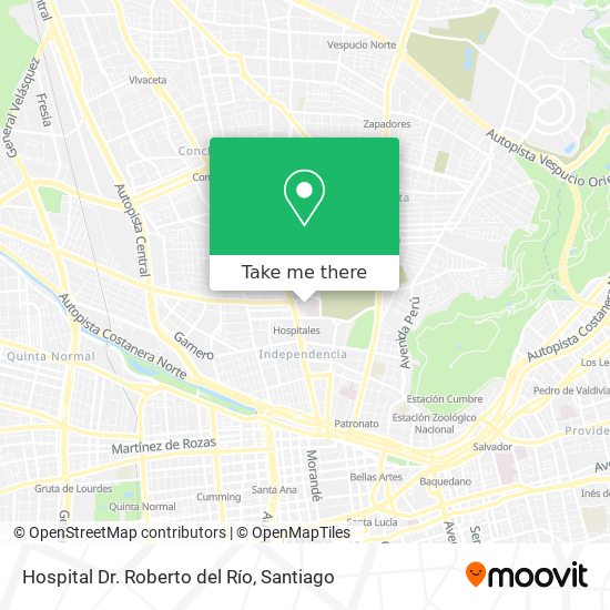 Mapa de Hospital Dr. Roberto del Río