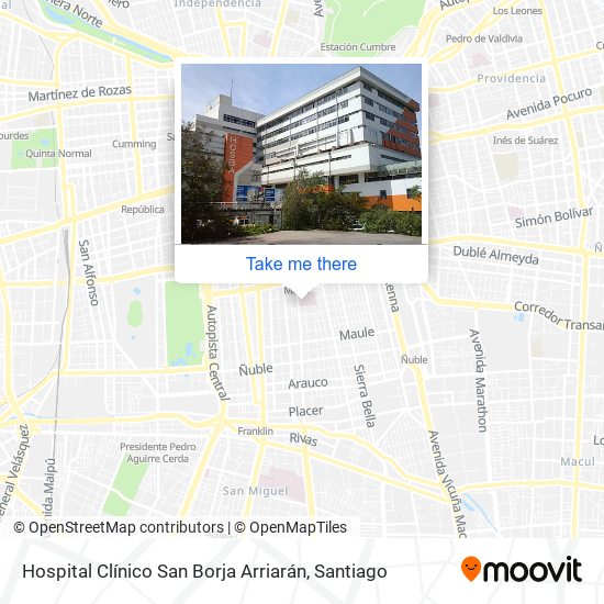 Hospital Clínico San Borja Arriarán map