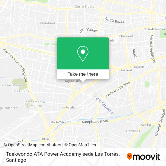Taekwondo ATA Power Academy sede Las Torres map