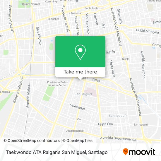 Taekwondo ATA Raigan's San Miguel map