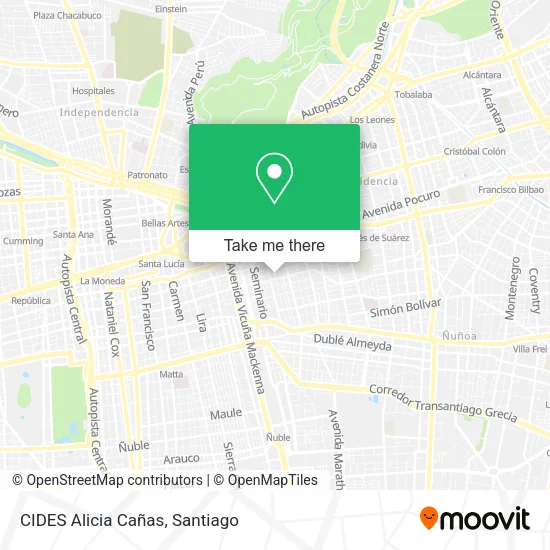 Mapa de CIDES Alicia Cañas