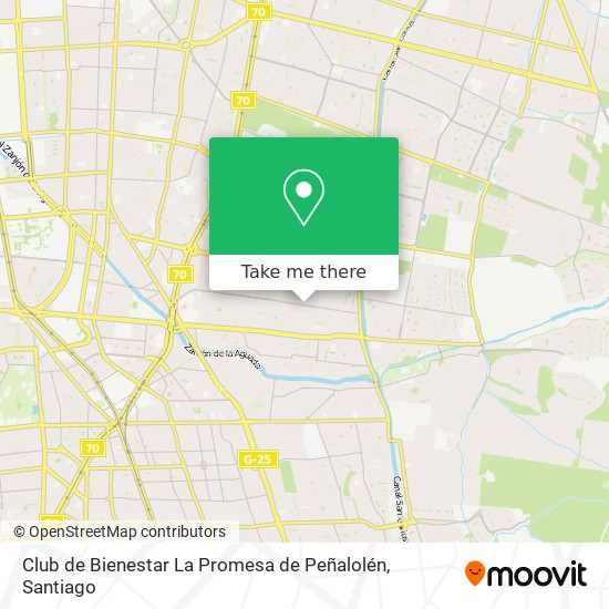 Club de Bienestar La Promesa de Peñalolén map