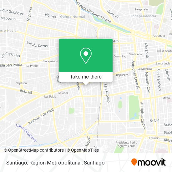 Santiago, Región Metropolitana. map