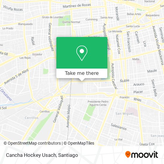 Cancha Hockey Usach map