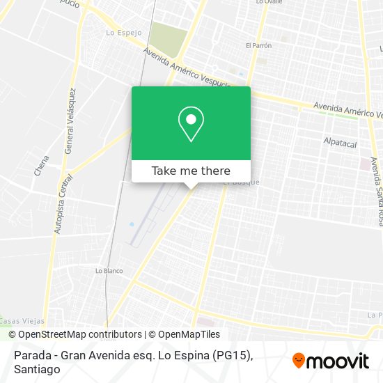 Parada - Gran Avenida esq. Lo Espina (PG15) map