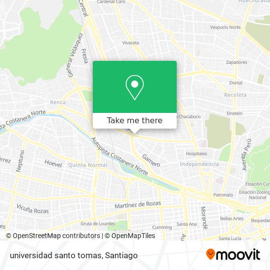 universidad santo tomas map