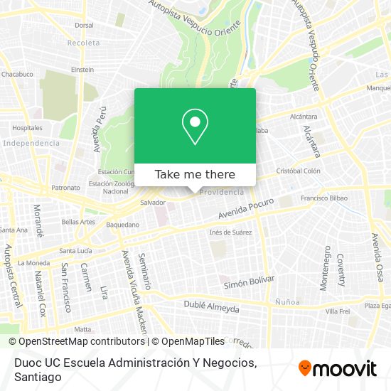 Mapa de Duoc UC Escuela Administración Y Negocios