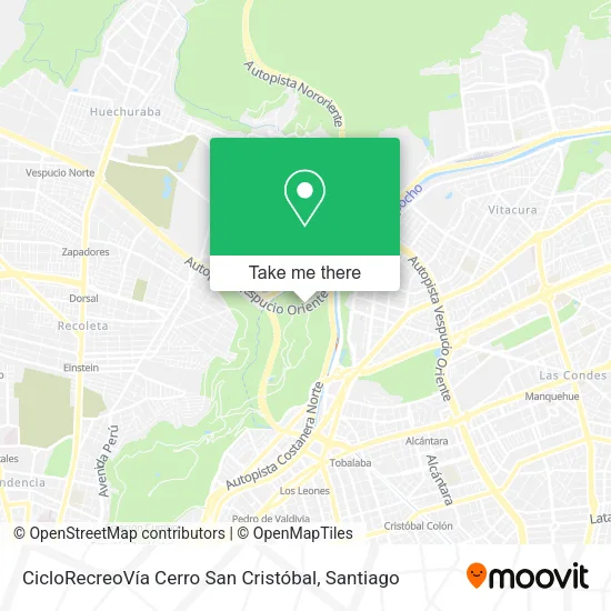 CicloRecreoVía Cerro San Cristóbal map