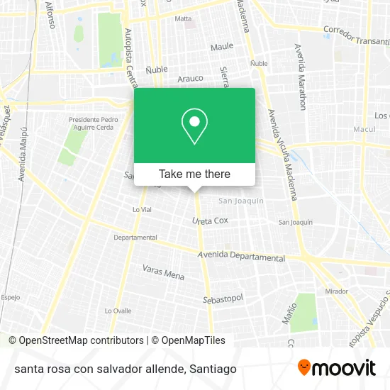 santa rosa con salvador allende map