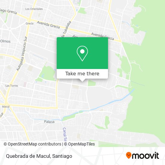 Quebrada de Macul map