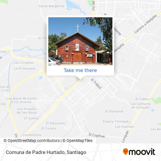 Comuna de Padre Hurtado map