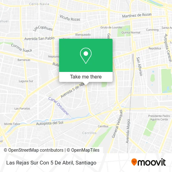 Las Rejas Sur Con 5 De Abril map