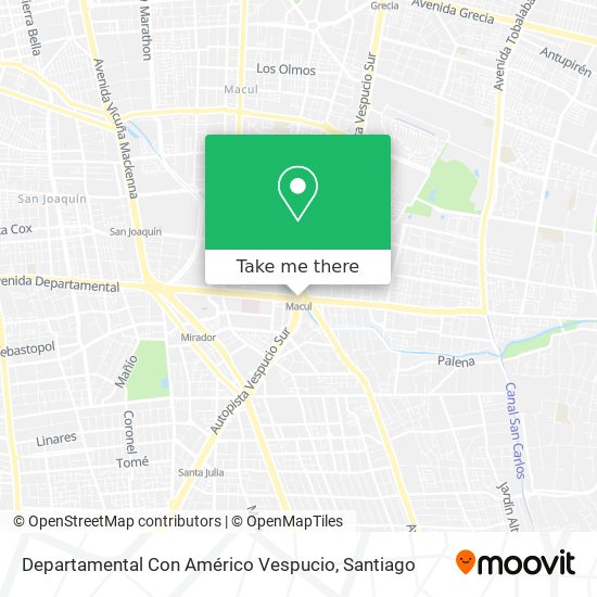 Departamental Con Américo Vespucio map