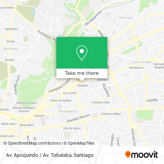 Av. Apoquindo / Av. Tobalaba map