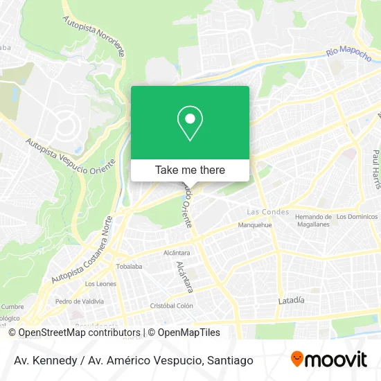 Av. Kennedy / Av. Américo Vespucio map
