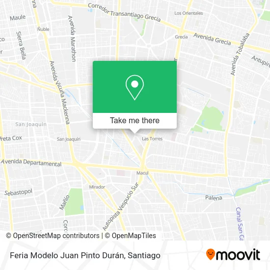 Feria Modelo Juan Pinto Durán map