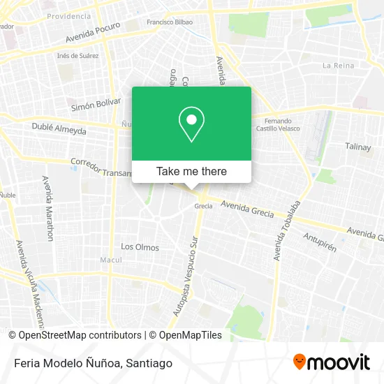 Feria Modelo Ñuñoa map