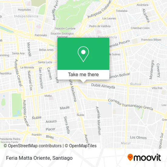 Feria Matta Oriente map