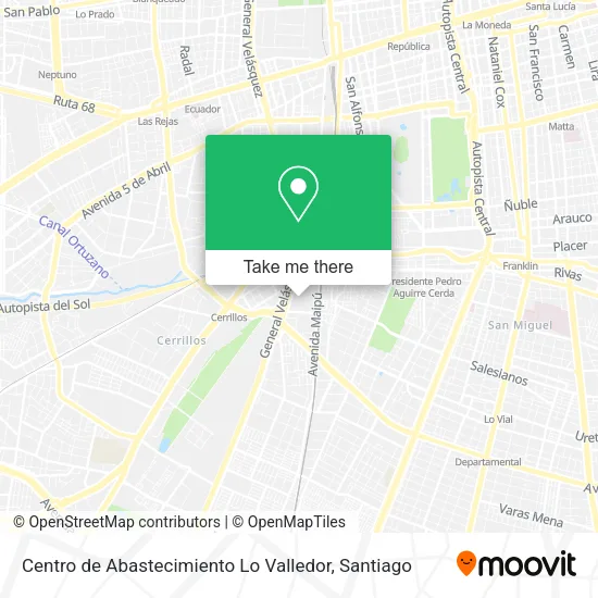 Centro de Abastecimiento Lo Valledor map