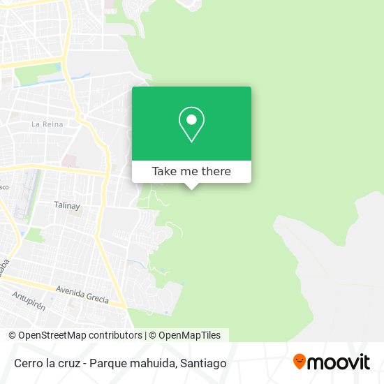 Cerro la cruz - Parque mahuida map