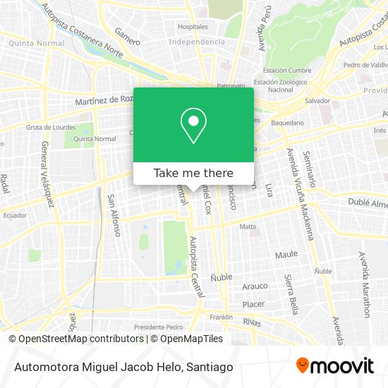 Automotora Miguel Jacob Helo map