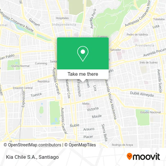 Kia Chile S.A. map