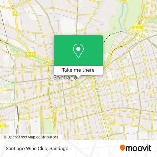 Mapa de Santiago Wine Club