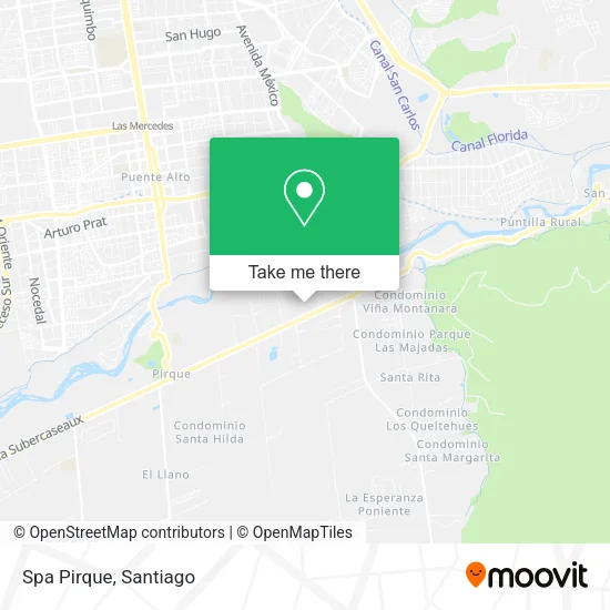 Spa Pirque map