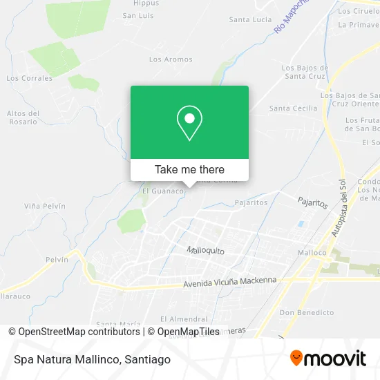 Mapa de Spa Natura Mallinco