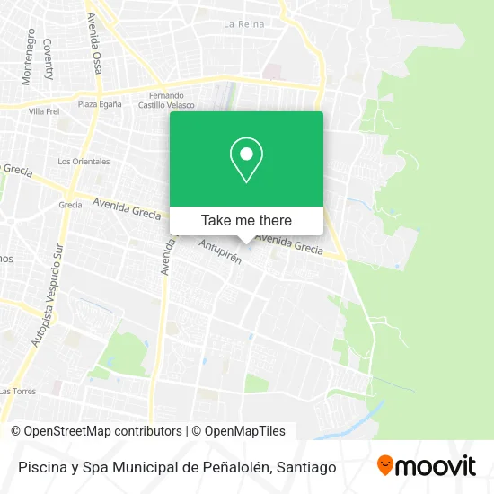 Piscina y Spa Municipal de Peñalolén map