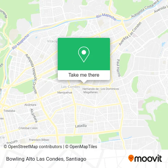 Bowling Alto Las Condes map