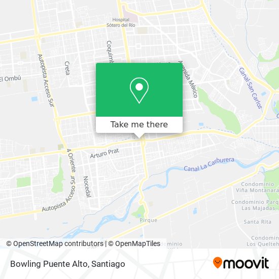 Bowling Puente Alto map