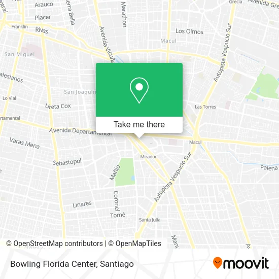 Bowling Florida Center map