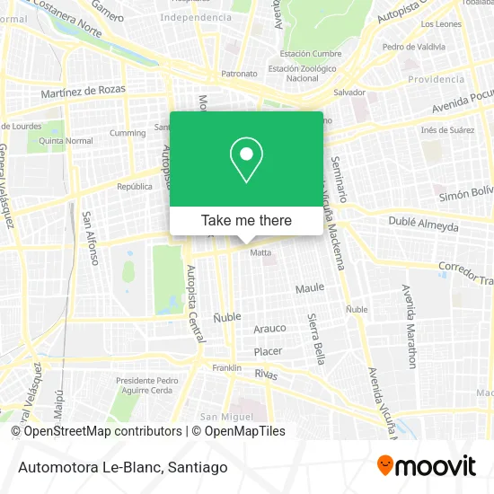 Automotora Le-Blanc map
