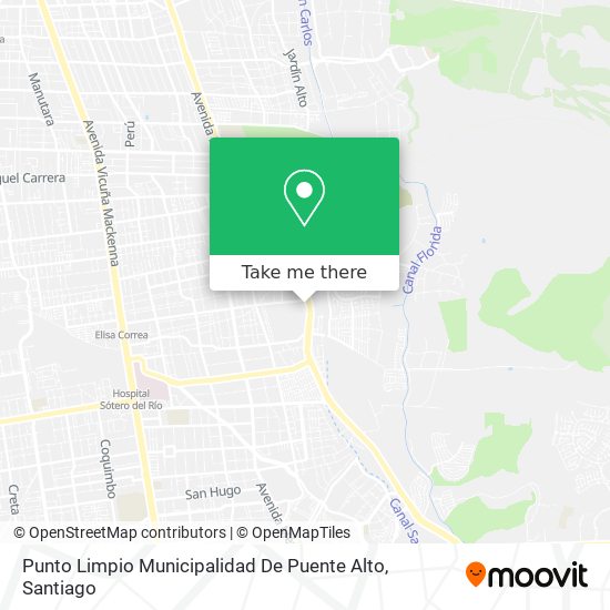 Mapa de Punto Limpio Municipalidad De Puente Alto