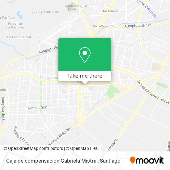 Caja de compensación Gabriela Mistral map