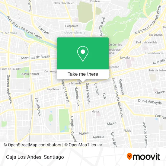 Mapa de Caja Los Andes