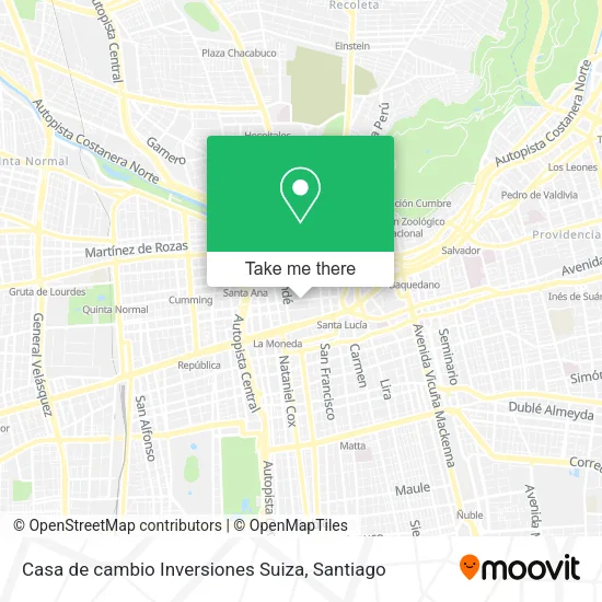 Casa de cambio Inversiones Suiza map