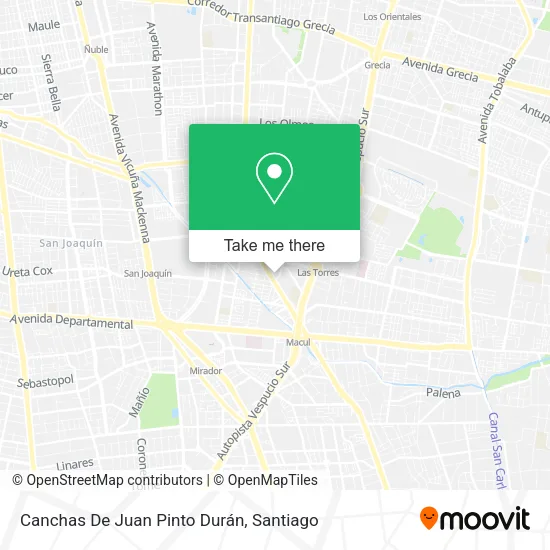 Canchas De Juan Pinto Durán map