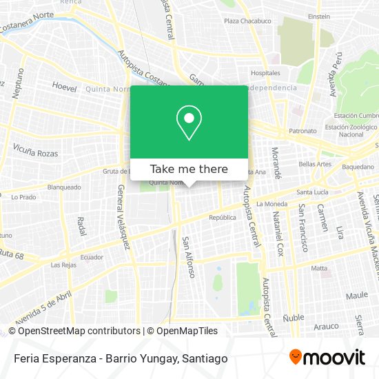 Feria Esperanza - Barrio Yungay map