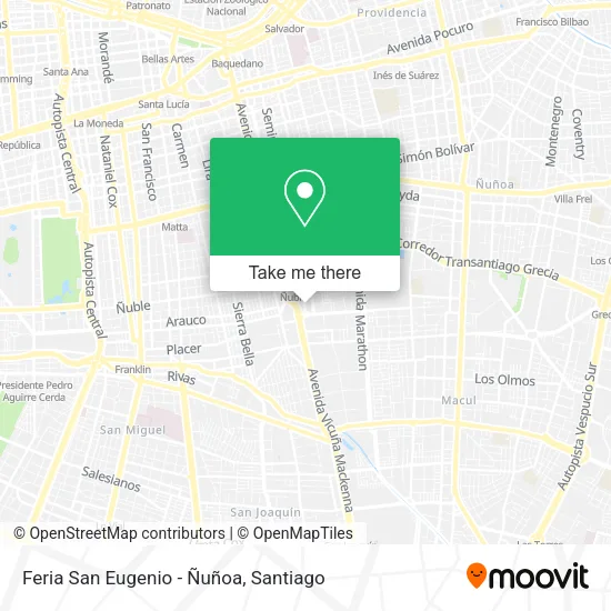 Feria San Eugenio - Ñuñoa map
