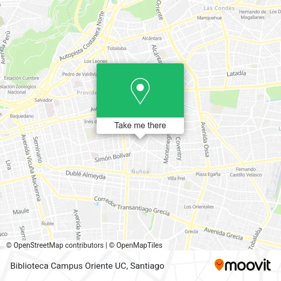 Biblioteca Campus Oriente UC map