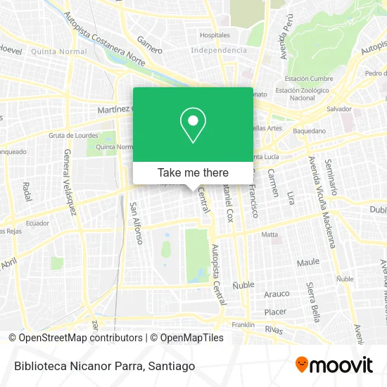 Biblioteca Nicanor Parra map