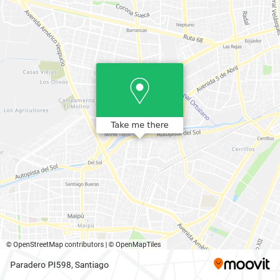 Paradero PI598 map
