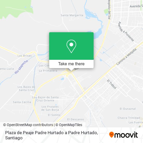 Plaza de Peaje Padre Hurtado a Padre Hurtado map