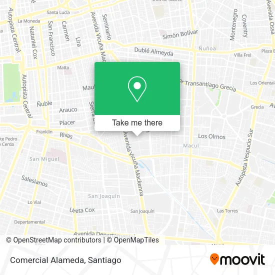 Comercial Alameda map